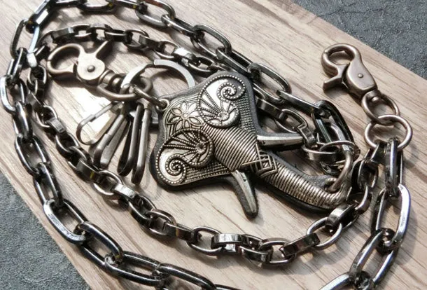 Sliver biker trucker punk elephant hook wallet Chain for chain wallet biker wallet trucker wallet