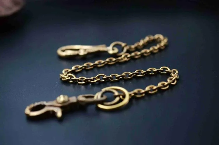 Solid Brass Cool Wallet Chains Biker Wallet Chains Trucker Wallet Chains for Men