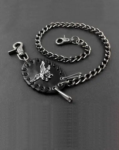 Solid Stainless Steel Eagle Wallet Chain Cool Punk Rock Biker Trucker Wallet Chain Trucker Wallet Chain for Men