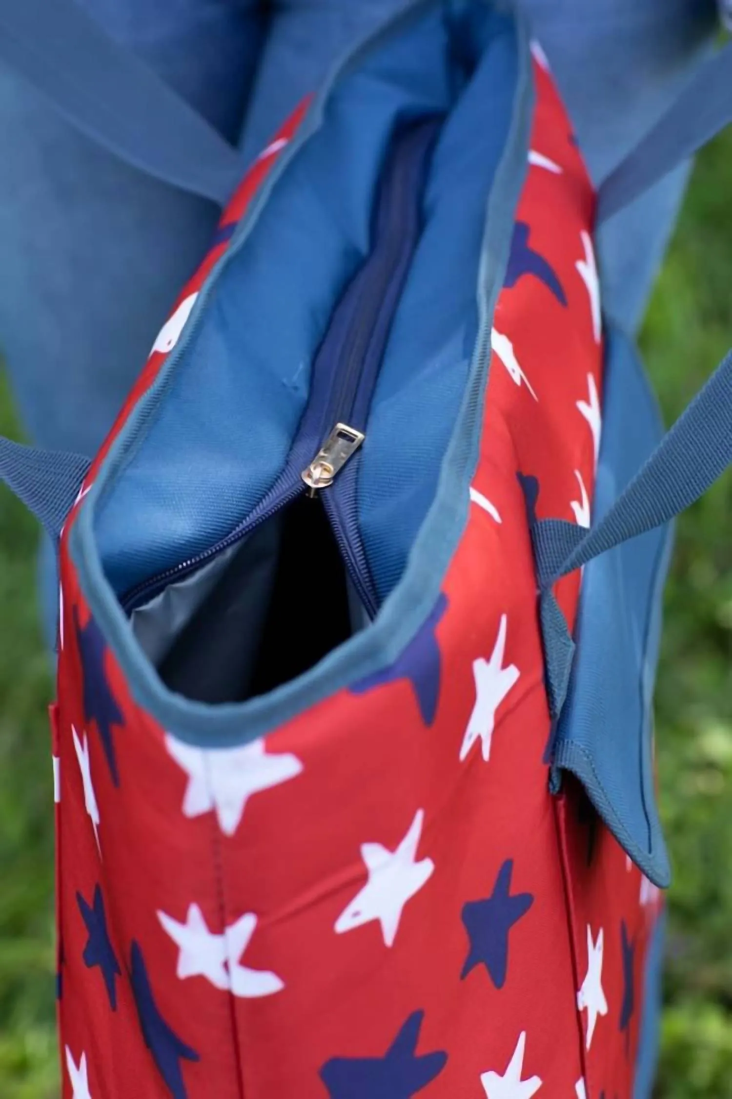 Stars And Stripes Cooler Bag In Red