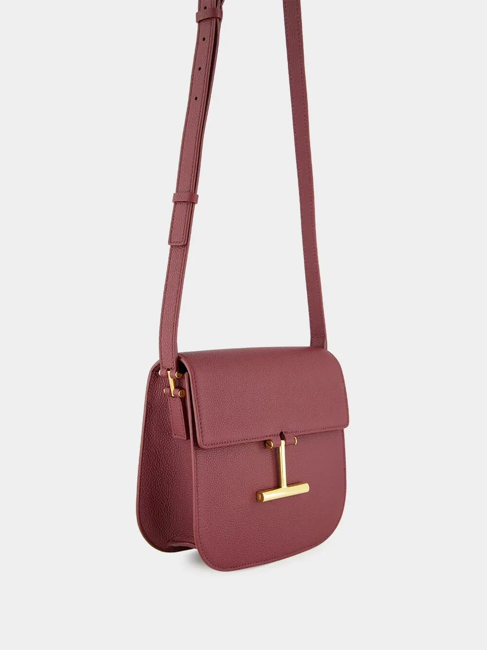 Tara Mini Crossbody in Red Plum Leather