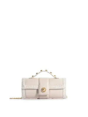 The Amalfi Allong Leather Bag In Ivory