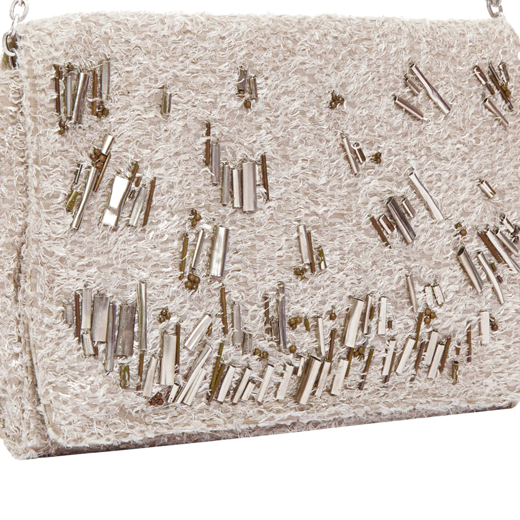 Theyskens Theory Embellished Lurex Appique Fold Clutch