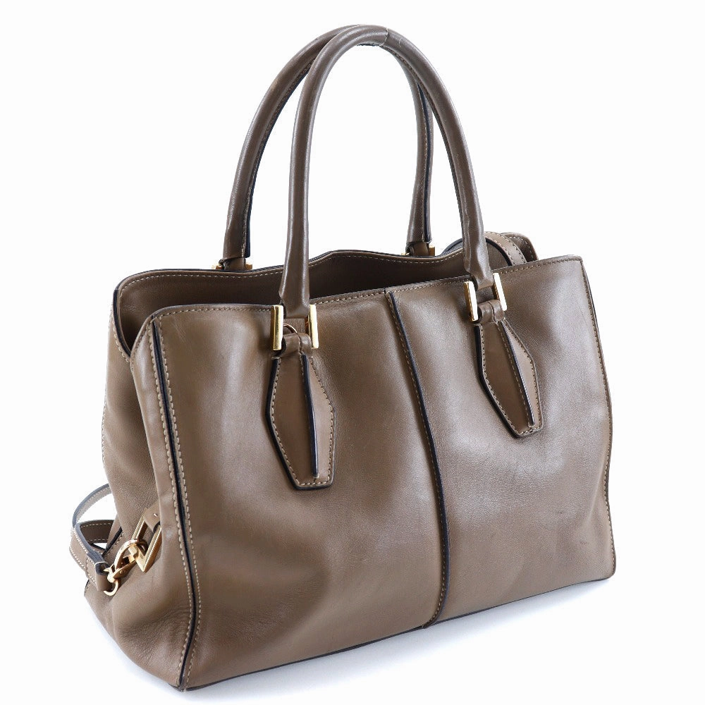 Tod's Leather Handbag Brown 2way