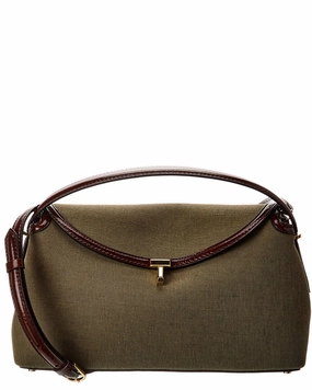 TOTEME T-Lock Top Handle Leather Satchel