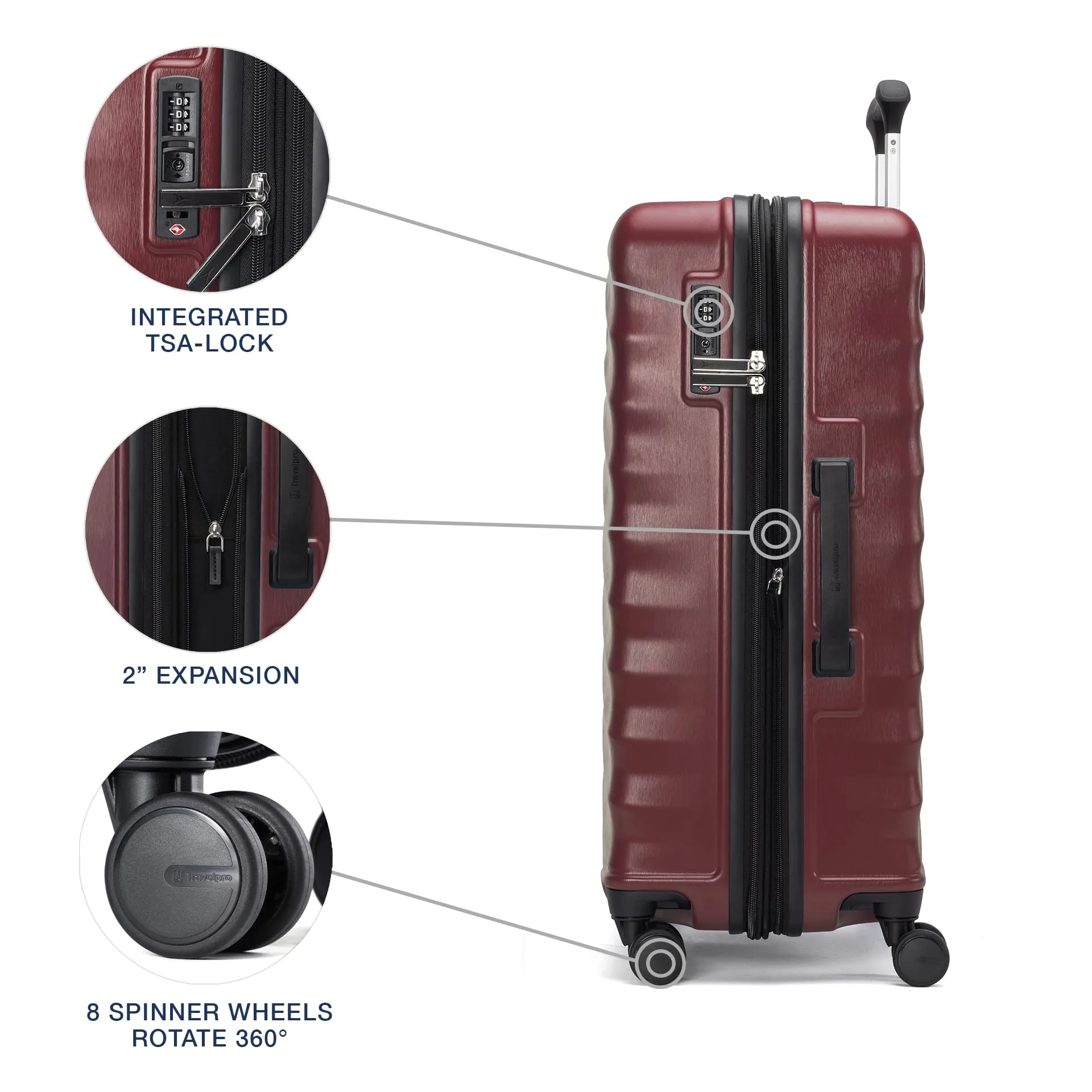 Travelpro Maxlite Air V2 Checked Medium 25-Inch Hardside Expandable Luggage