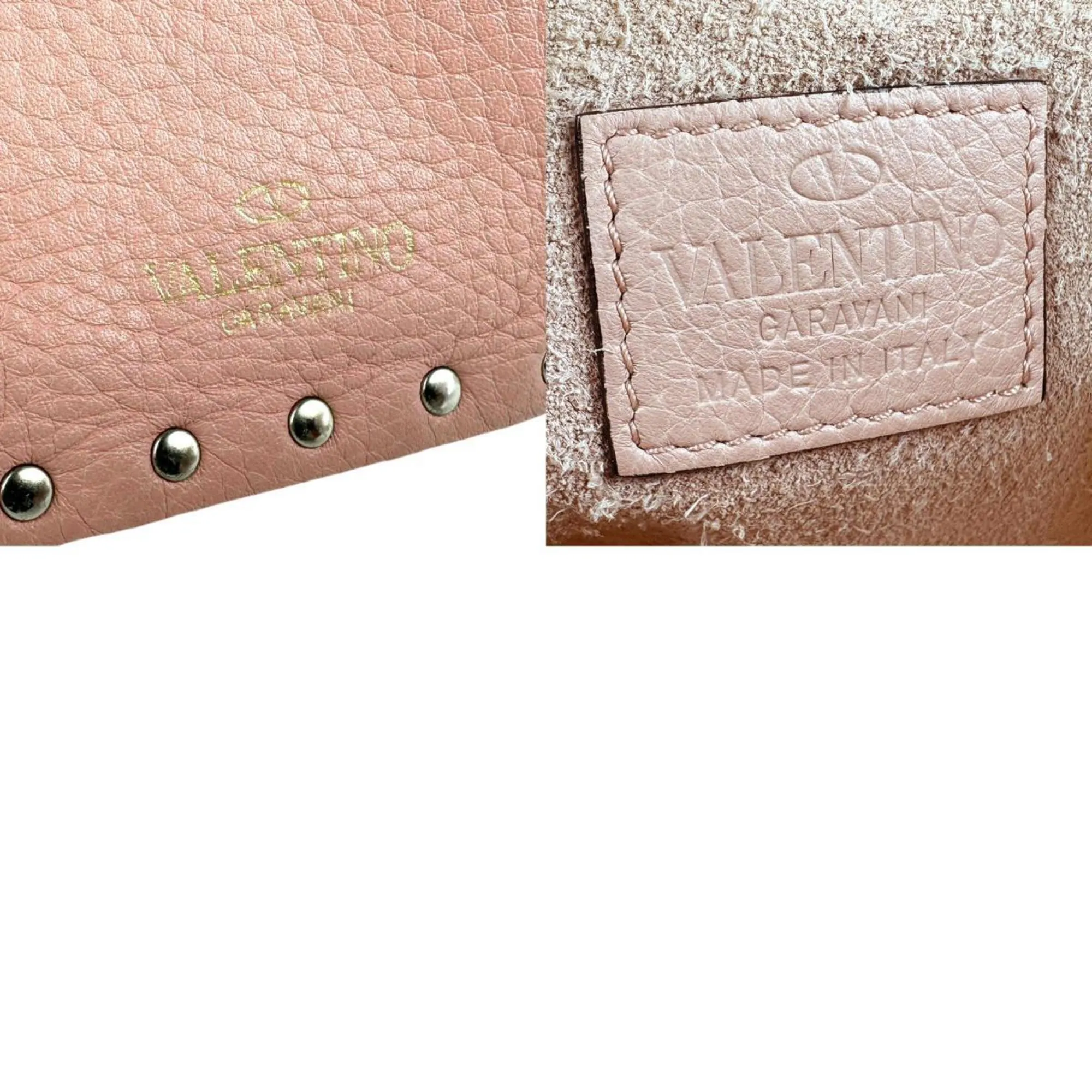 Valentino Garavani Rockstud Leather Clutch Bag (Pre-Owned)