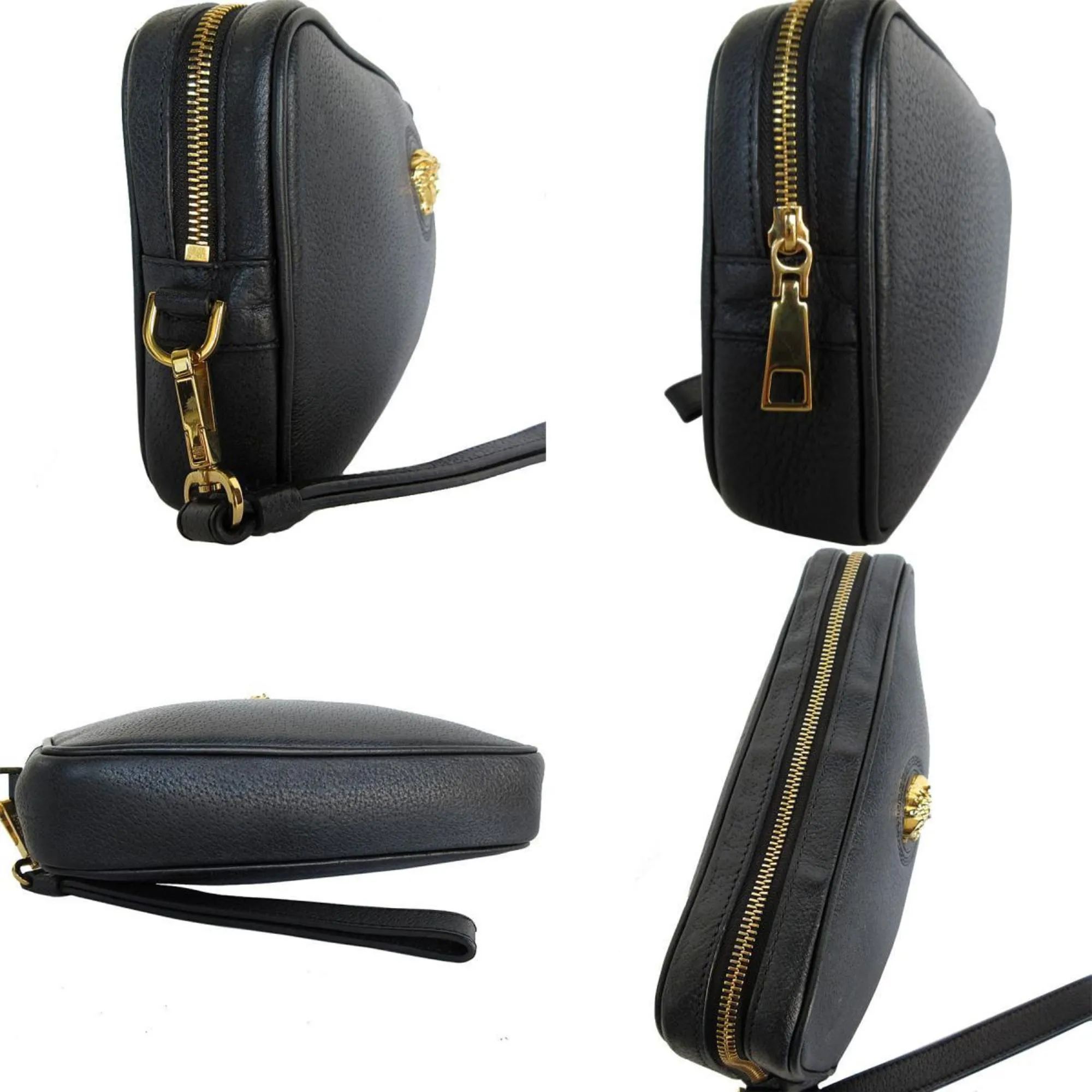 Versace Leather Clutch Bag (Pre-Owned)