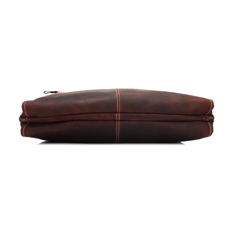 Vintage Leather Men Briefcase Work Bag Business Bag Laptop Bag For Men