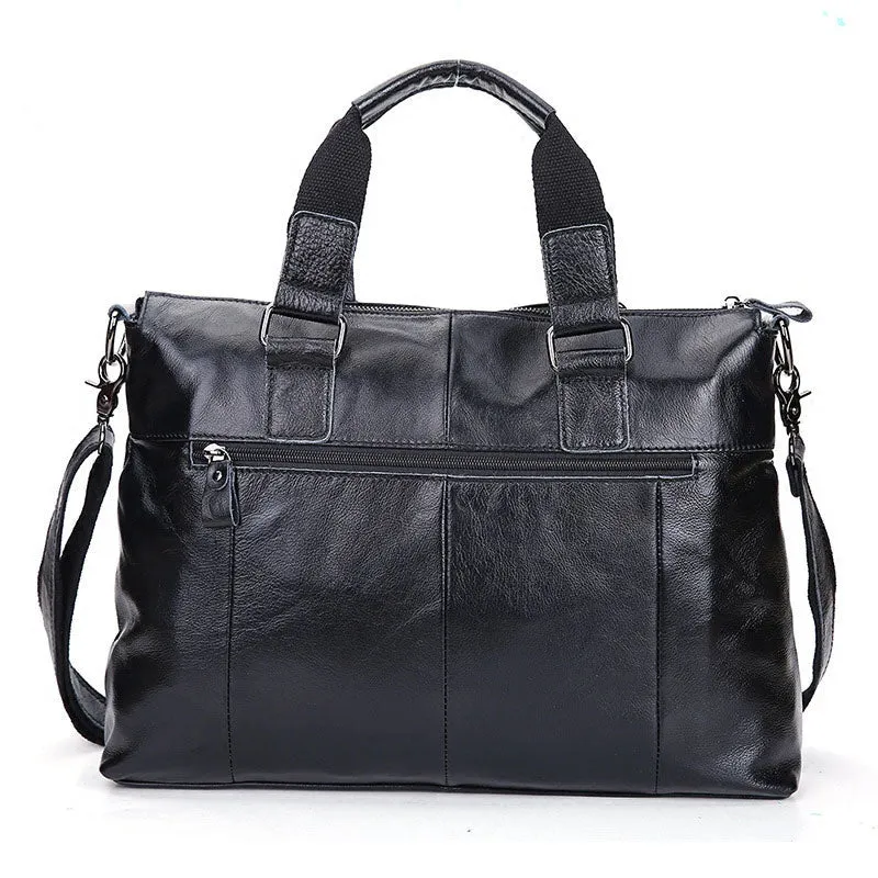 Vintage Leather Mens Briefcase Business Bag Work Bag For Men