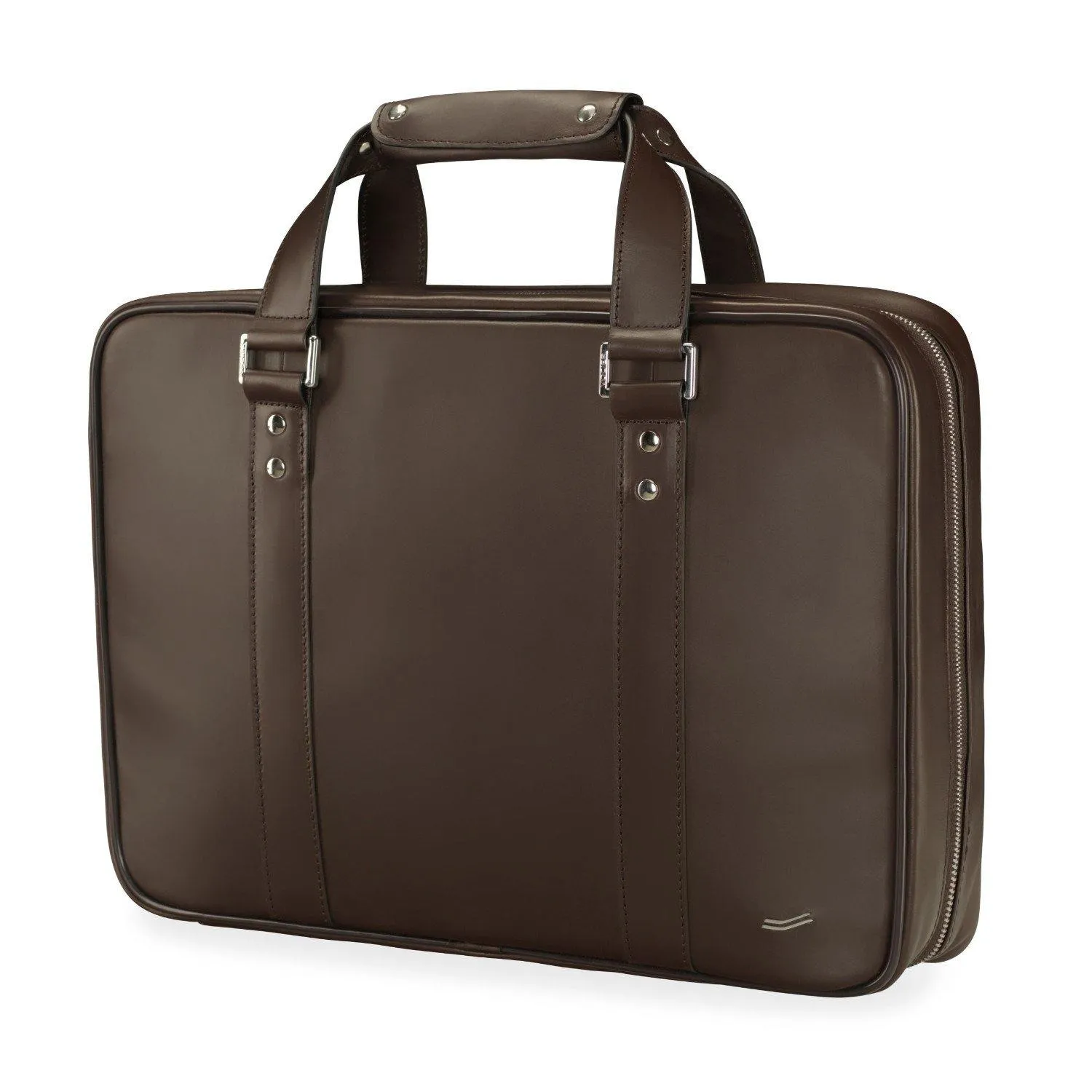 Vocier 2-Piece Travel Set Leather Briefcase & Dopp Kit