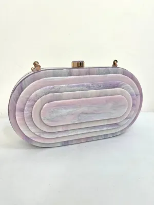 Women's Deco Clutch Bag In Lilac