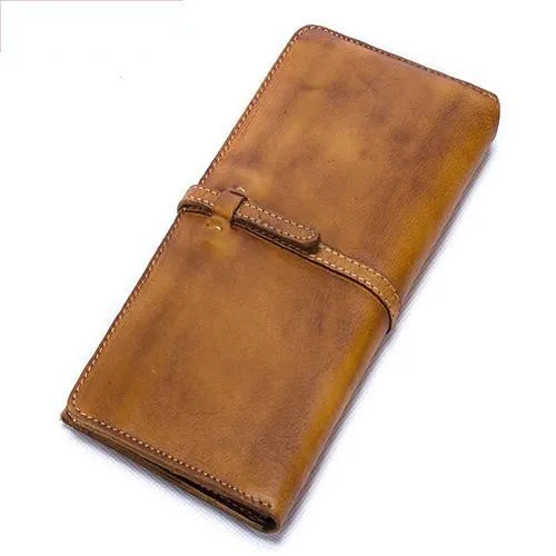 Blue Womens Long Bifold Wallet Brown Long Wallet Ladies Long Wallet Purse