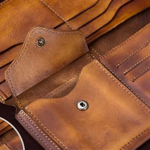 Blue Womens Long Bifold Wallet Brown Long Wallet Ladies Long Wallet Purse
