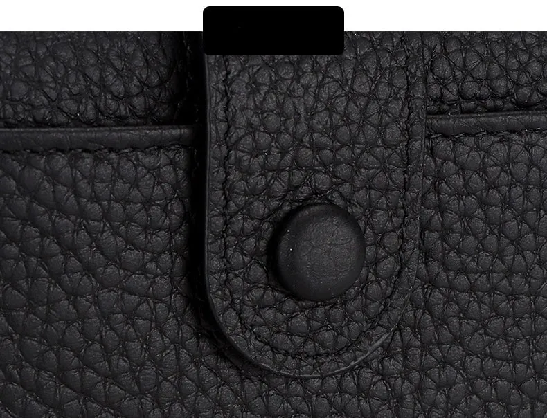 Chic Zipper Coin : Genuine Leather Wallet
