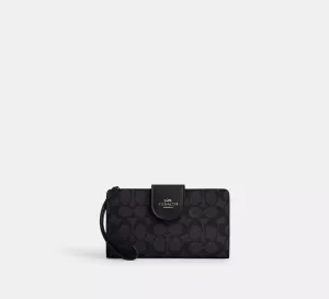C.O.A.C.H Tech Phone Wallet In Colorblock Signature Canvas