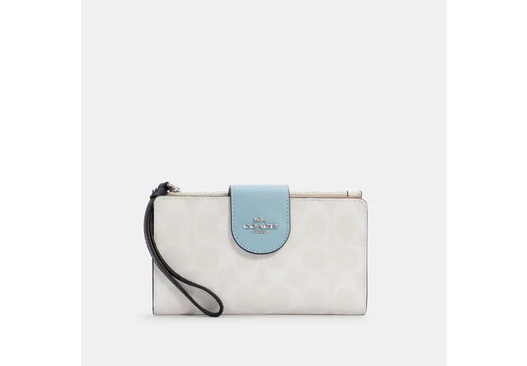 C.O.A.C.H Tech Phone Wallet In Colorblock Signature Canvas
