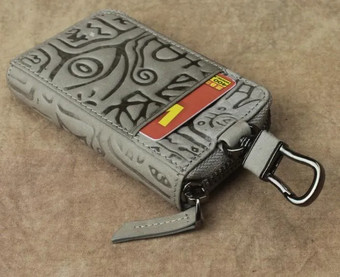 Cool Leather Aztec Designed Mens Car Key Key Wallet Small Key Holders for Men