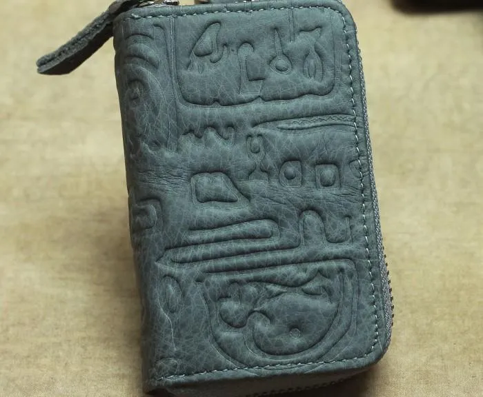Cool Leather Aztec Designed Mens Car Key Key Wallet Small Key Holders for Men