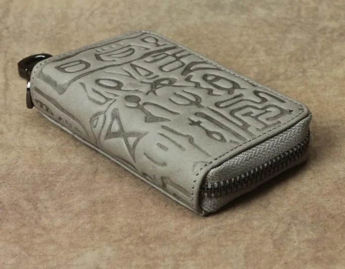 Cool Leather Aztec Designed Mens Car Key Key Wallet Small Key Holders for Men
