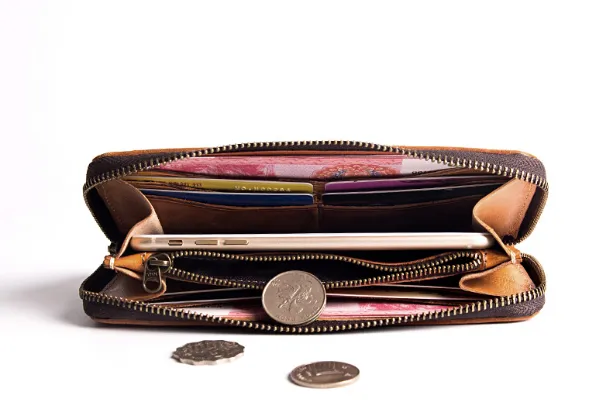 Cool Leather Biker Chain Wallet Mens Vintage Biker Long Zip Wallet for Men