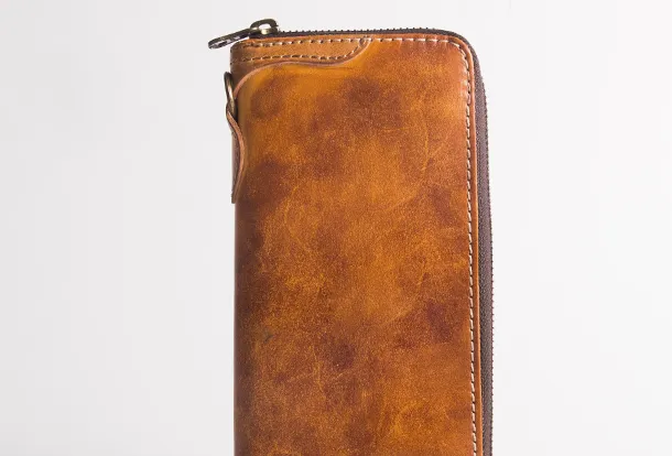 Cool Leather Biker Chain Wallet Mens Vintage Biker Long Zip Wallet for Men