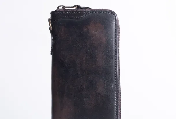 Cool Leather Biker Chain Wallet Mens Vintage Biker Long Zip Wallet for Men