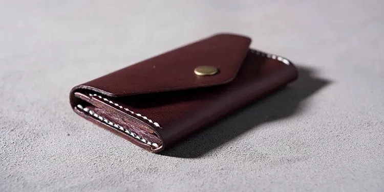 Cool Leather Mens billfold Wallet Card Holder Small Card Slim Wallet for Men