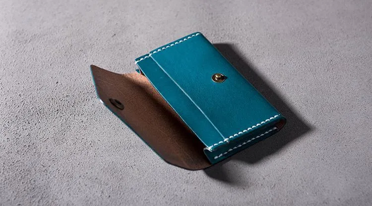 Cool Leather Mens billfold Wallet Card Holder Small Card Slim Wallet for Men