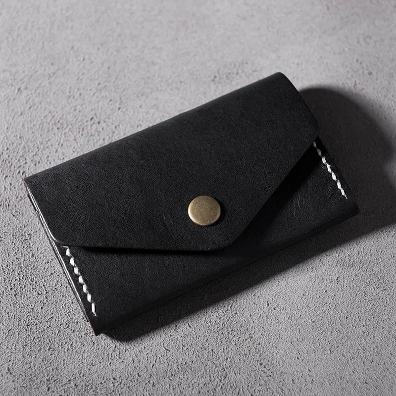 Cool Leather Mens billfold Wallet Card Holder Small Card Slim Wallet for Men