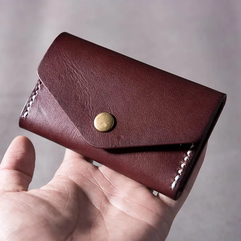 Cool Leather Mens billfold Wallet Card Holder Small Card Slim Wallet for Men