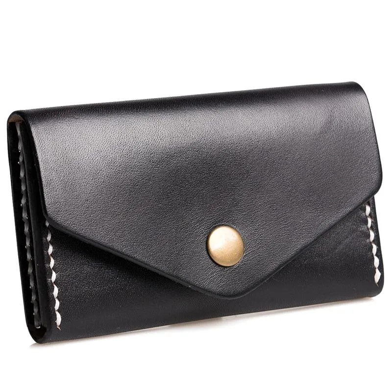 Cool Leather Mens billfold Wallet Card Holder Small Card Slim Wallet for Men