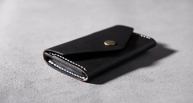 Cool Leather Mens billfold Wallet Card Holder Small Card Slim Wallet for Men