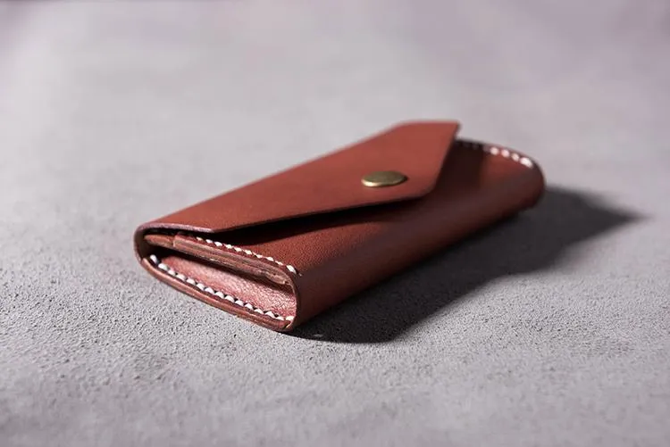 Cool Leather Mens billfold Wallet Card Holder Small Card Slim Wallet for Men