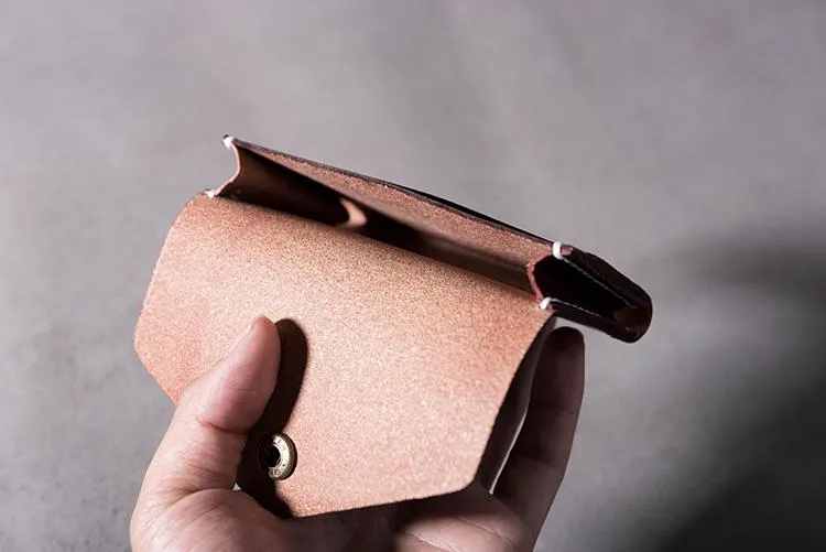Cool Leather Mens billfold Wallet Card Holder Small Card Slim Wallet for Men