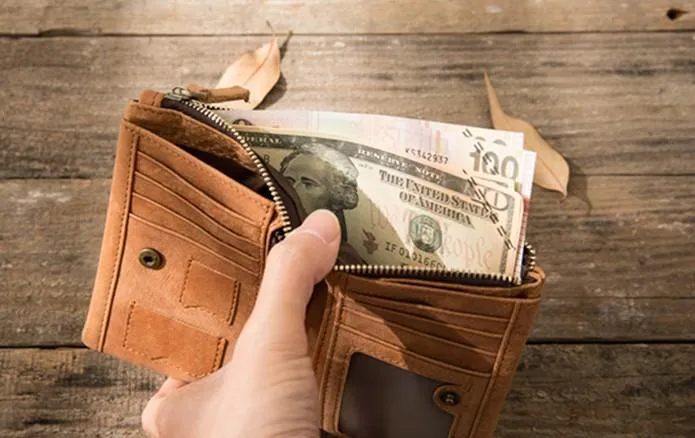 Cool Leather Mens Brown Small Wallet Bifold Vintage Slim billfold Wallet for Men