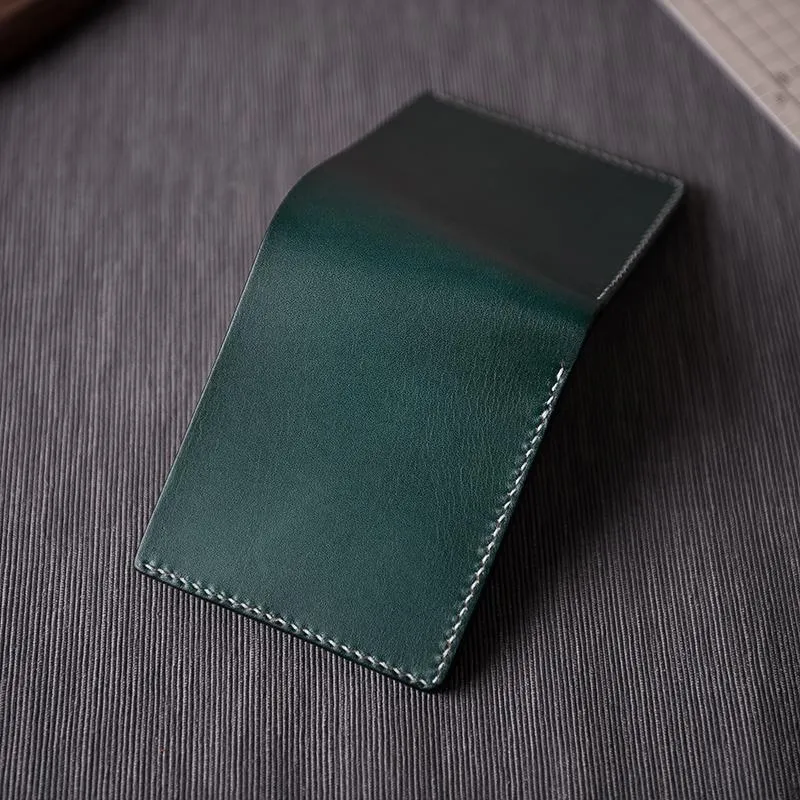 Cool Leather Mens Slim Small Wallet billfold Wallets Bifold for Men
