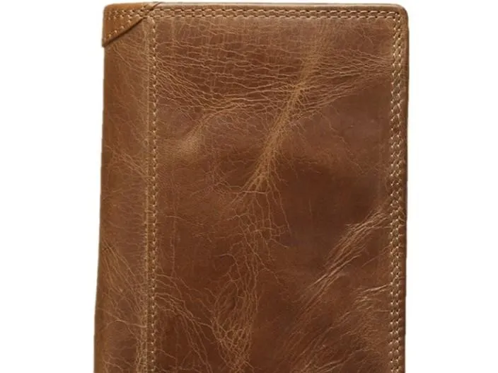Cool Leather Mens Small Wallet billfold Bifold Wallet Front Pocket Wallet for Men