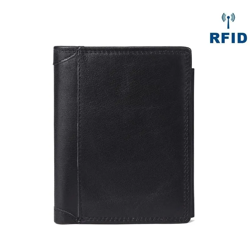 Cool Leather Mens Small Wallet billfold Bifold Wallet Front Pocket Wallet for Men