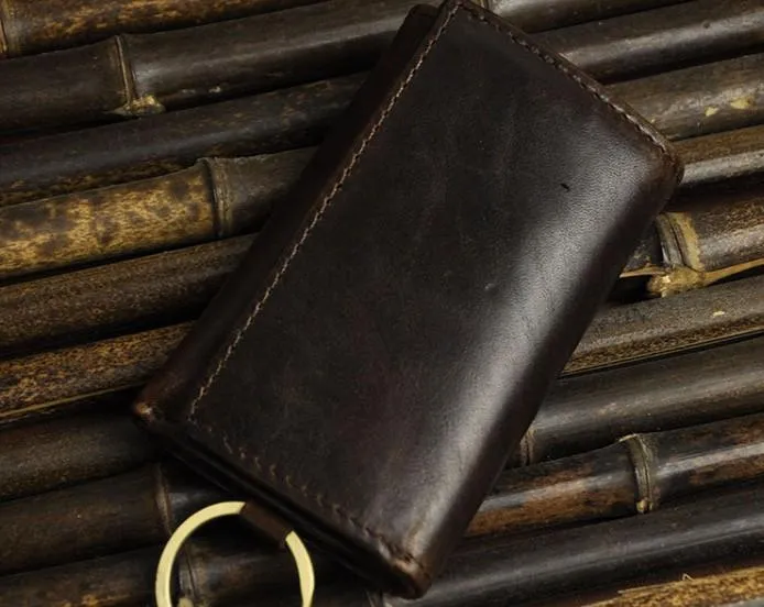 Cool Small Leather Mens Keys Wallet Car Keys Holder Car Key Case for Men