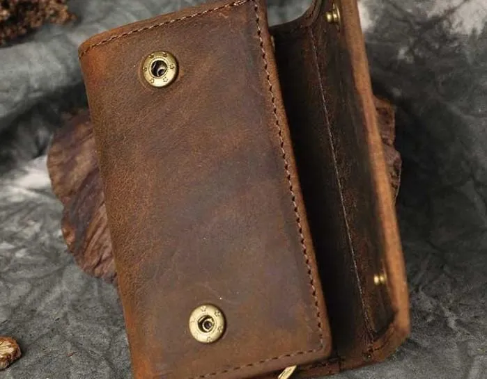 Cool Small Leather Mens Keys Wallet Car Keys Holder Car Key Case for Men