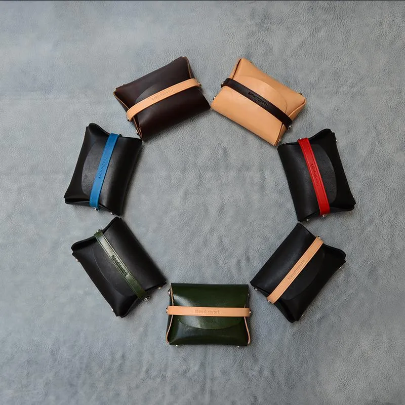 Cool Stylish Leather Mens Wallet Small Coin Wallet Card Holder Long Wallet for Men