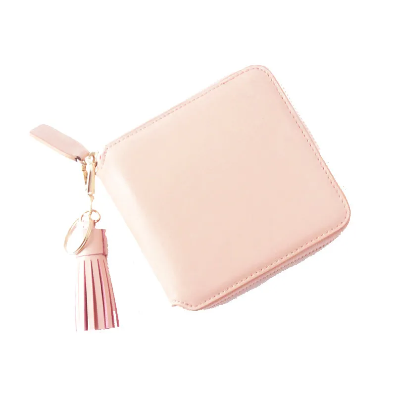 Cute Stylish Leather Womens Small Wallet for Women Zipper billfold Wallet