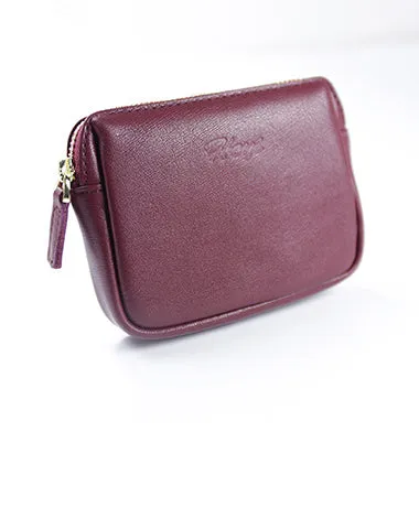 Cute Women Blue Leather Mini Zip Billfold Wallet Coin Wallet Small Zip Change Wallets For Women
