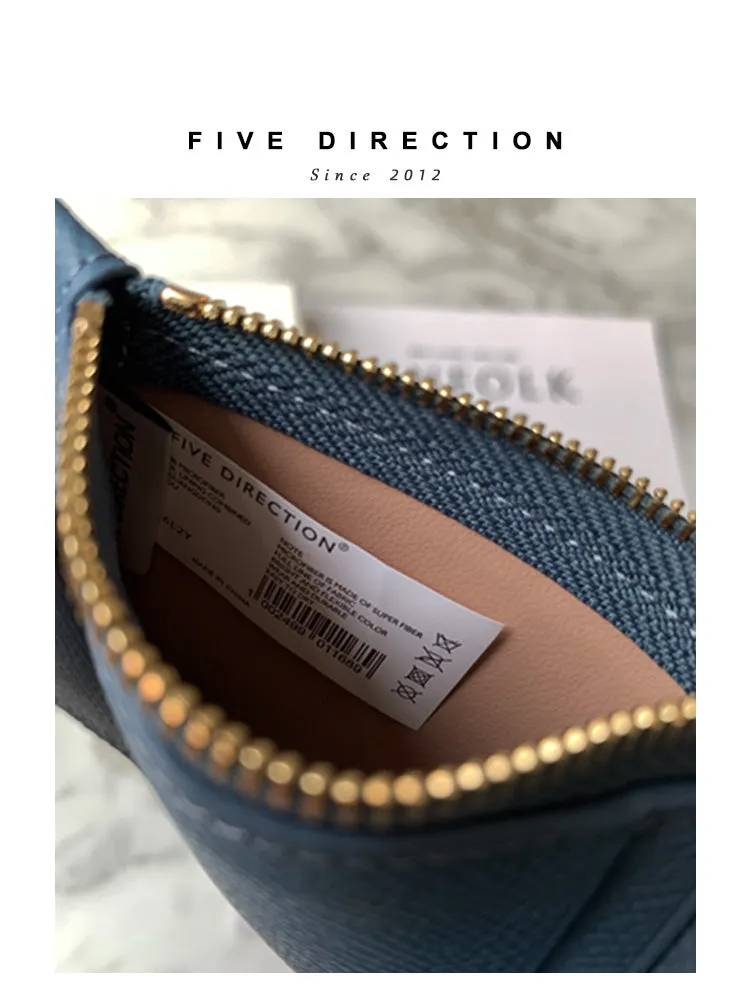 Cute Women Green Leather Slim Card Holder Card Wallet Zipper Change Wallet For Women