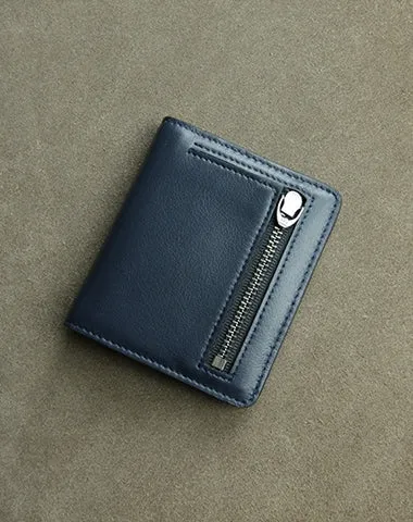 Cute Women Green Leather Small Bifold Wallet Billfold Wallet with Coin Pocket For Women