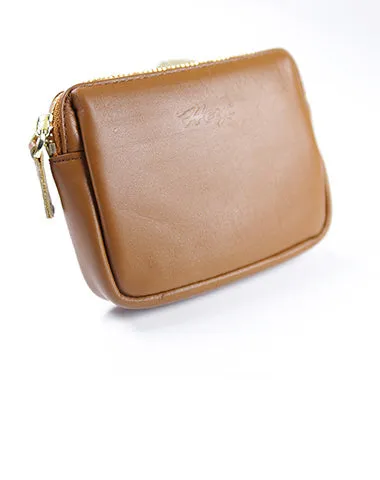 Cute Women Navy Leather Mini Zip Billfold Wallet Coin Wallet Small Zip Change Wallets For Women