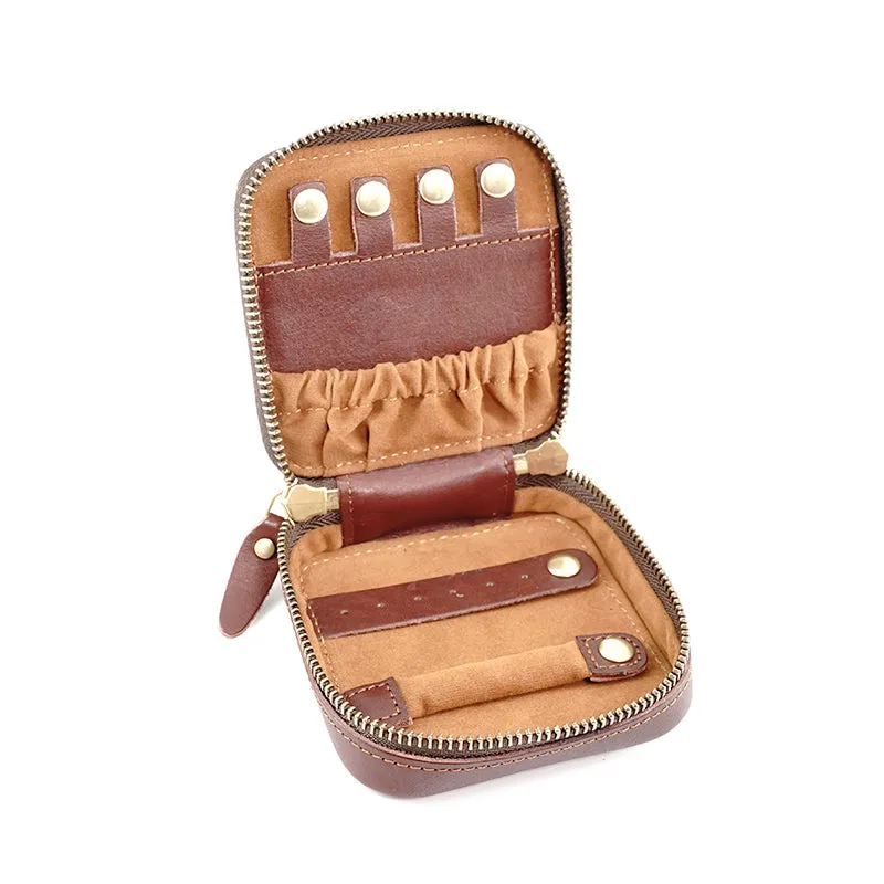 Cute Women Red Leather Small Jewelry Organizer Mini Jewelry Portable Jewelry Storage Box For Women