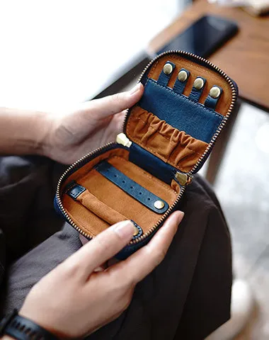 Cute Women Red Leather Small Jewelry Organizer Mini Jewelry Portable Jewelry Storage Box For Women