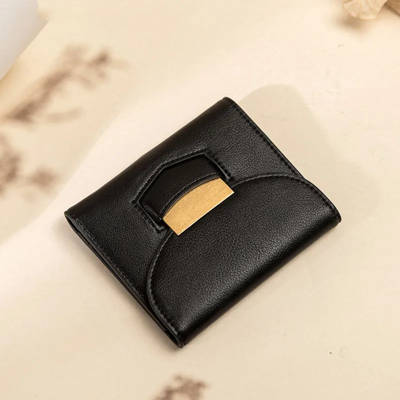 Cute Women Vegan Leather Small Wallet Billfold Vertical Red Card Wallet For Women